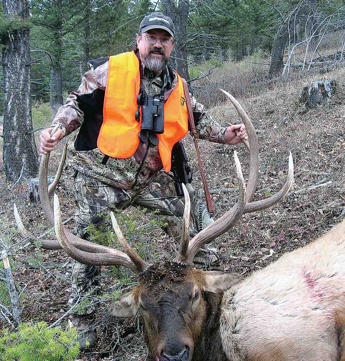 John’s best elk was taken with a .30-06 and a 180-grain Tipped Trophy Bonded bullet; the bull went about 20 feet before falling.